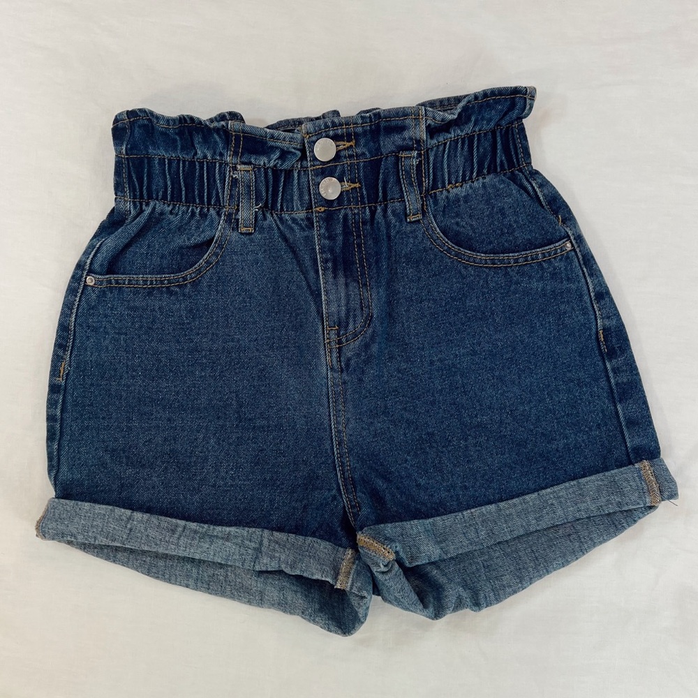 Vintage‎ Denim BLVD High Rise Paper Bag Denim Shorts